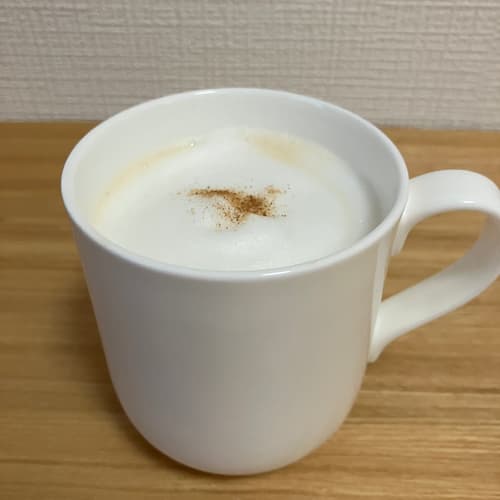 オーツミルクと牛乳を入れて作ったカフェオレ、カフェミスト風
