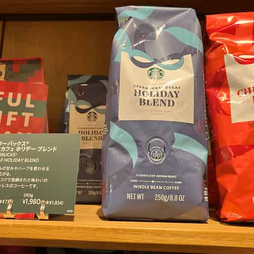 クリスマスブレンドのディスプレイ